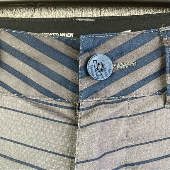VANS Vanphibian Series Board Shorts Blue & Gray Striped Trunks Men’s Size 28 - Picture 5 of 9